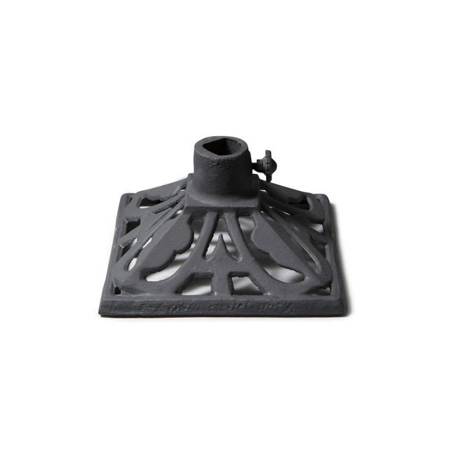 tiki torch stand up close white background