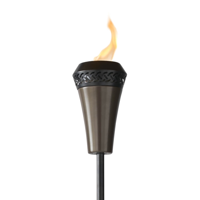 island king tiki torch up close white background