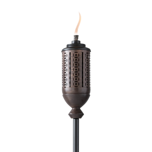 cabos tiki torch up close white background
