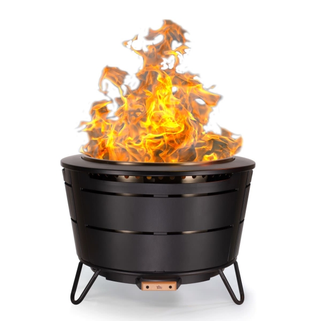 tiki brand reunion fire pit hero image with flame