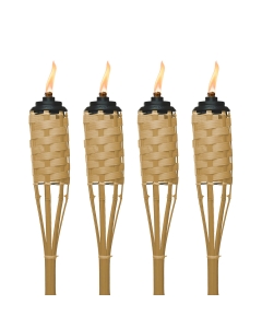 tiki brand luau weather resistant bamboo torch 4 pack