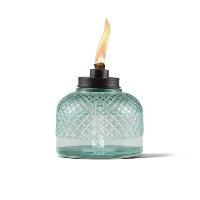 STUDDED GLASS TABLE TORCH