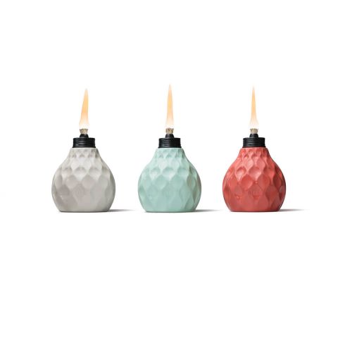 3 PACK - SEASIDE ESCAPE MARINE GLASS TABLE TORCHES