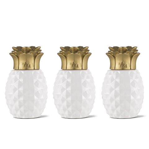 3 PACK - PINEAPPLE PARADISE GLASS TABLE TORCHES
