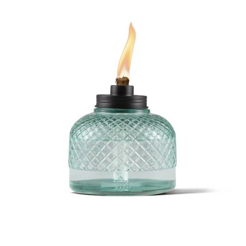 STUDDED GLASS TABLE TORCH
