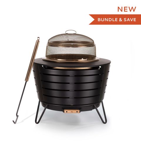 Smokeless Patio Fire Pit and Screen Bundle