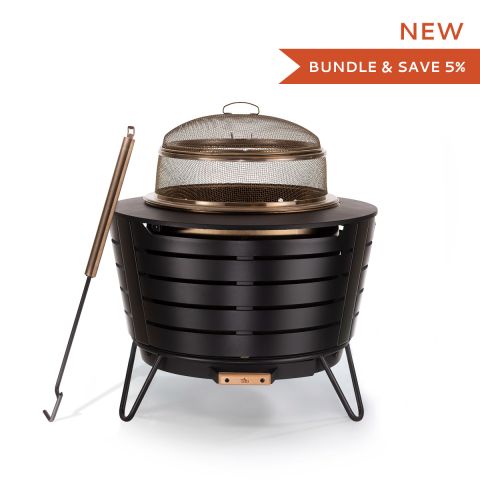 Smokeless Patio Fire Pit and Screen Bundle
