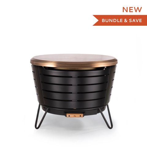 Smokeless Patio Fire Pit and Tabletop Bundle