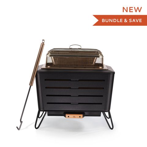 Smokeless Retreat Fire Pit + Heat Deflector and Screen Bundle