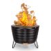 tiki brand patio fire pit white background with flame