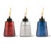 tiki brand molded glass table torch 3 pack - red, white, and blue
