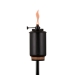 close up adjustable flame black tiki torch