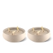 tiki brand white crackle wax bowl 2 pack