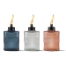 three table torches blue clear and pink