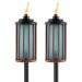 2 pack hero image of blue retro stripe torch